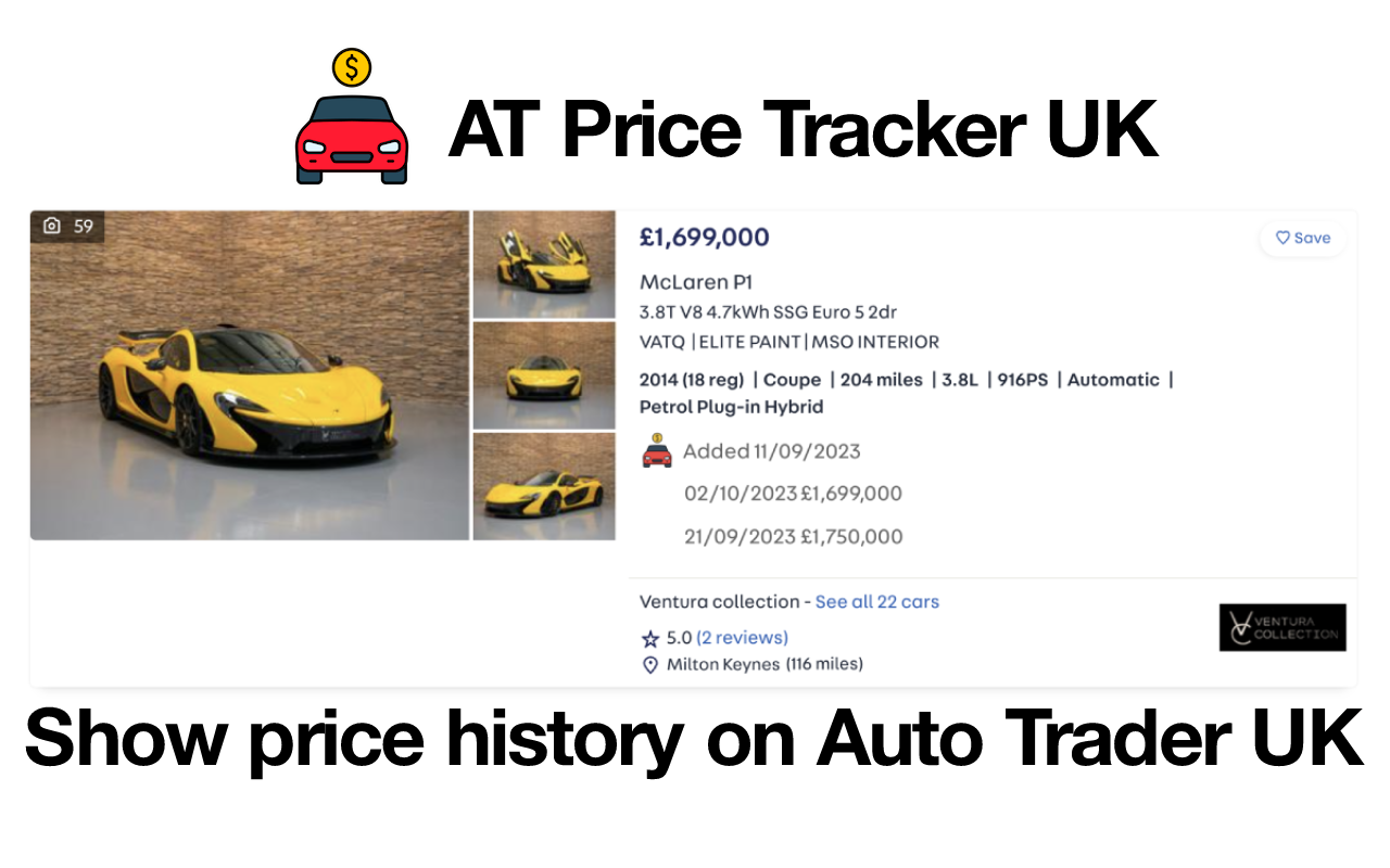 AT Price Tracker. See vehicle price history on AutoTrader UK